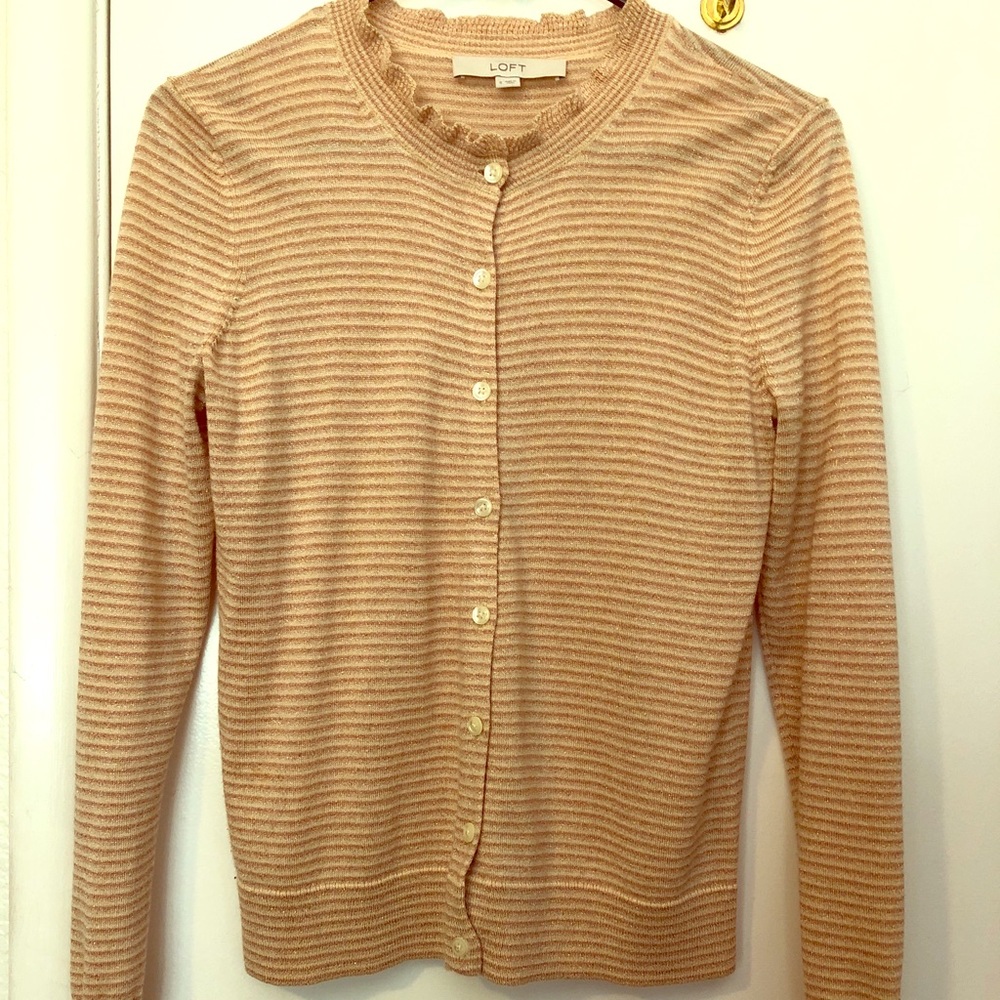 Orange and Cream Women’s Small Cardigan